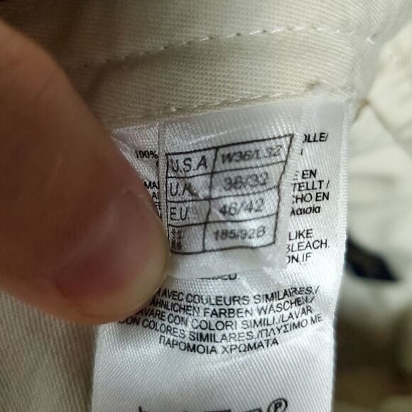 Brooks Brothers Pants Men's 36x32 Advantage Chino Elliot Beige Pleated Cuffed - Picture 4 of 14